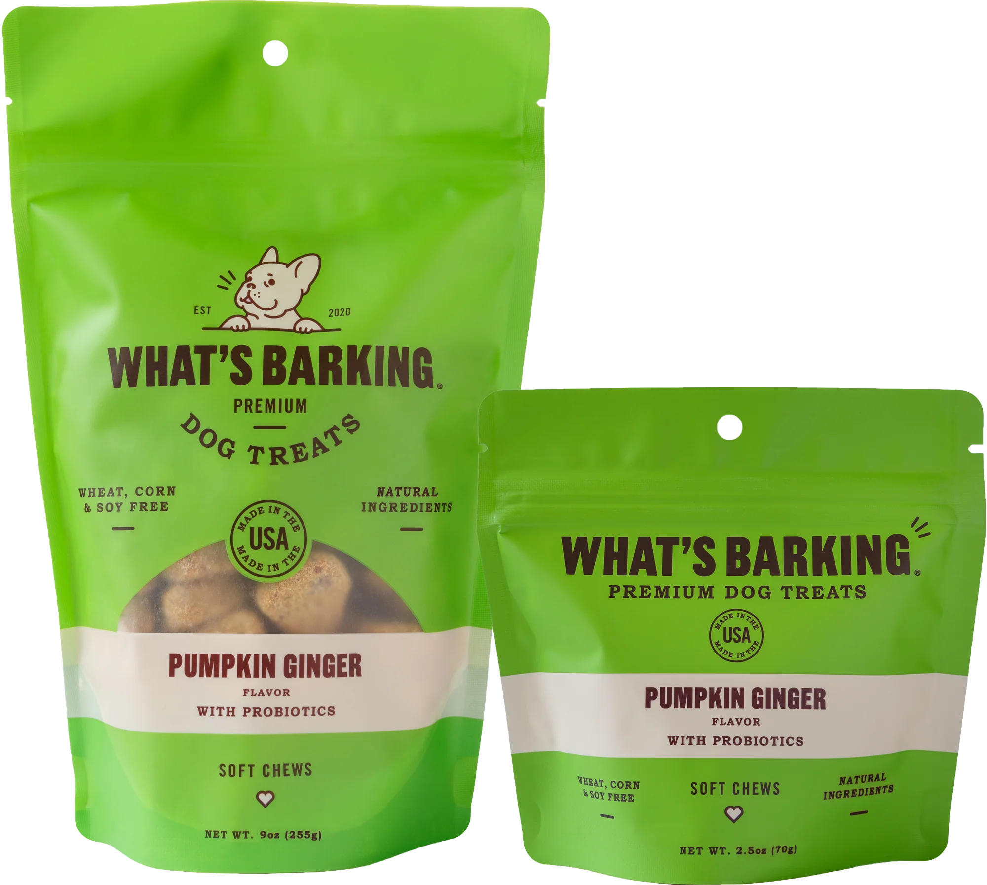 What's Barking Pumpkin Ginger w/ Probiotics Chews - Image 0