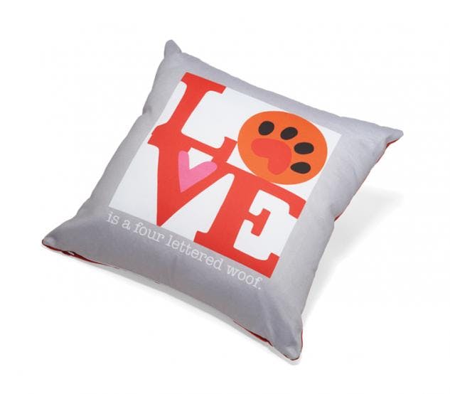 LOVE IS A FOUR LETTER WORD PILLOW