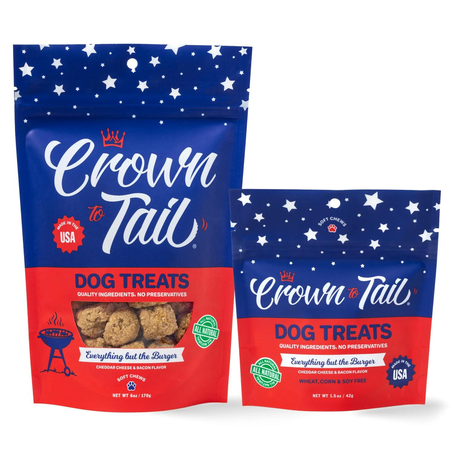 CROWN TO TAIL EVERYTHING BUT THE BURGER SOFT CHEW DOG TREATS - Image 0