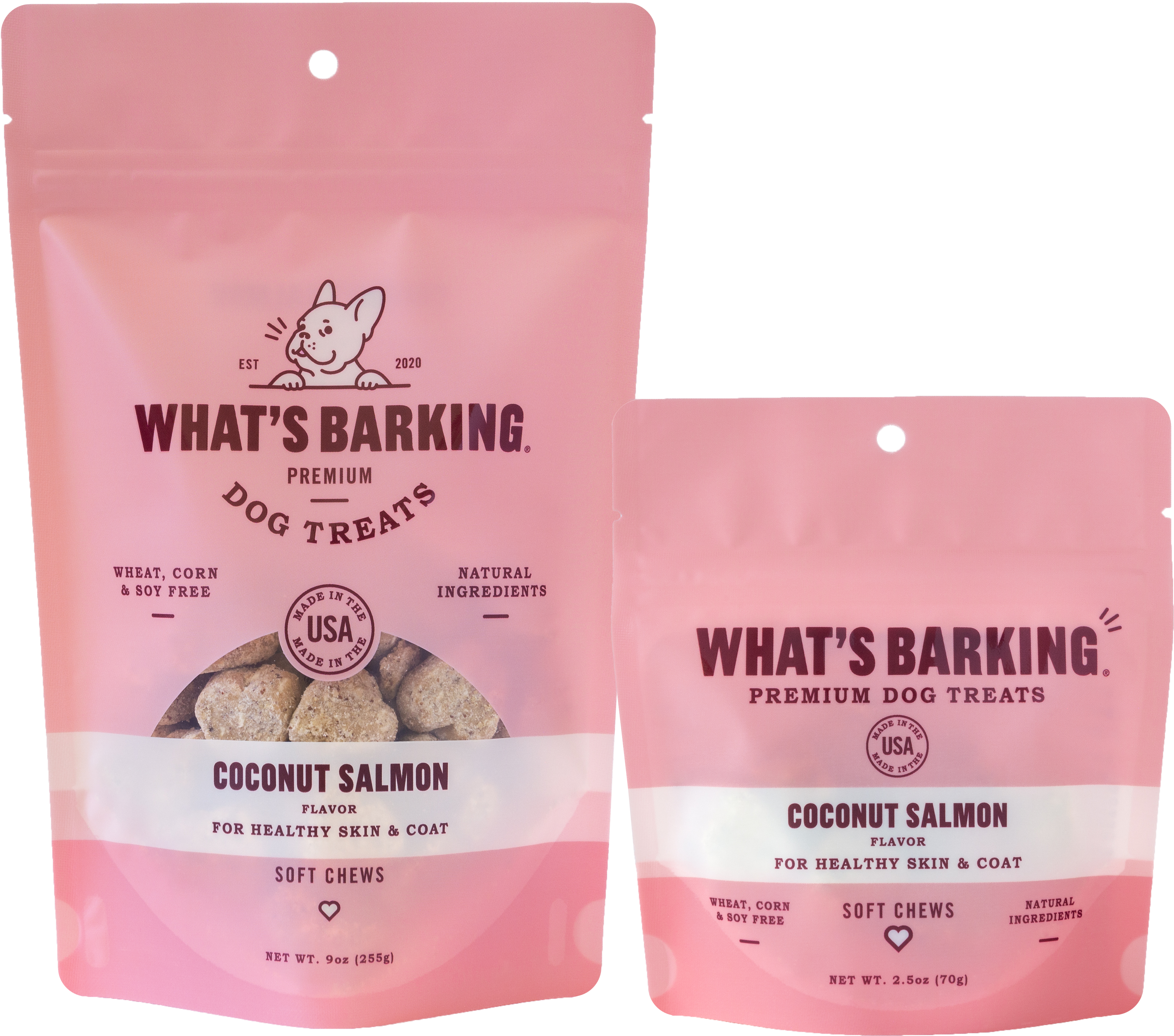 What's Barking Coconut Salmon Soft Chew Dog Treats - Image 0