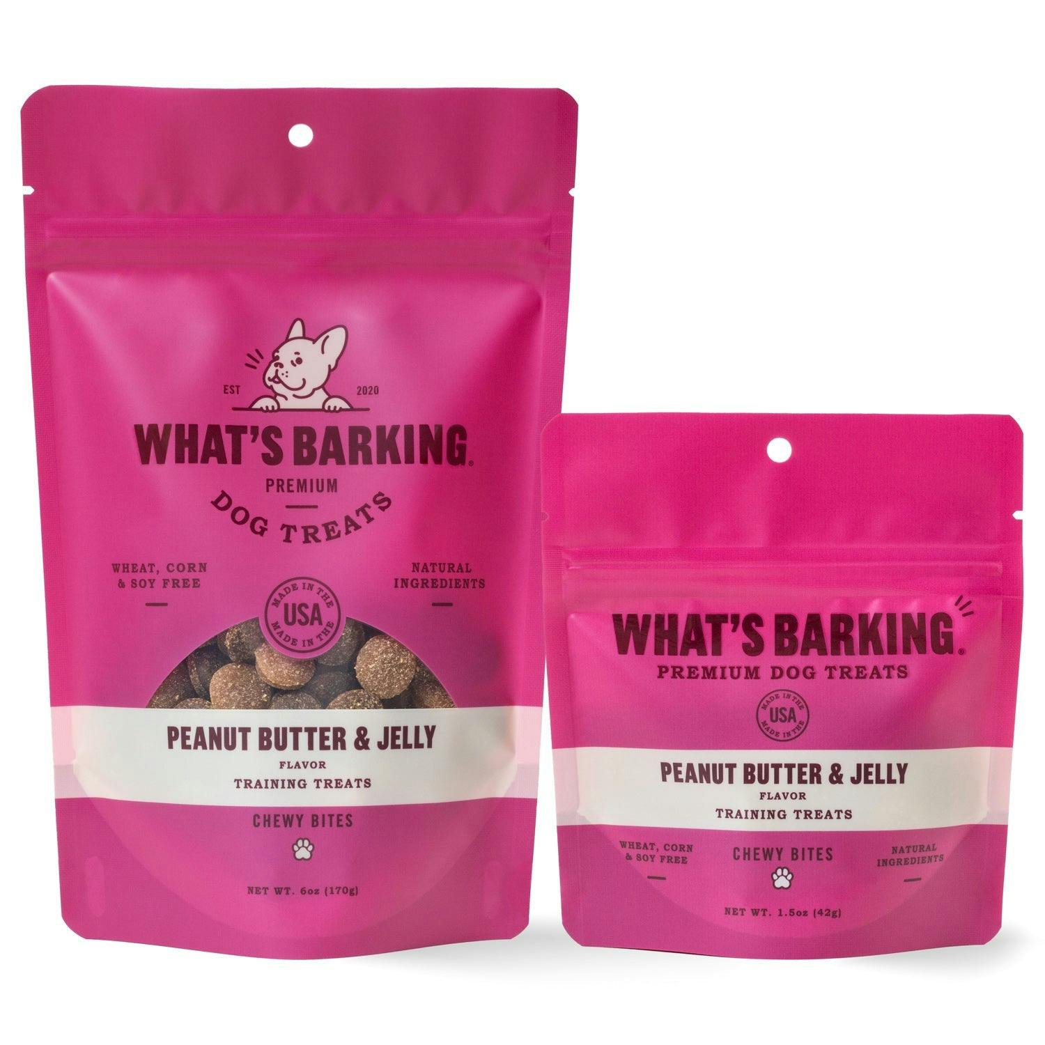 What's Barking Peanut Butter & Jelly Chewy Training Treats - Image 1