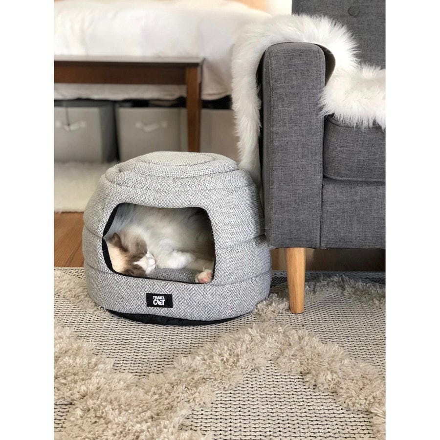 "The Meowbile Home" Convertible Cat Bed & Cave - Image 1