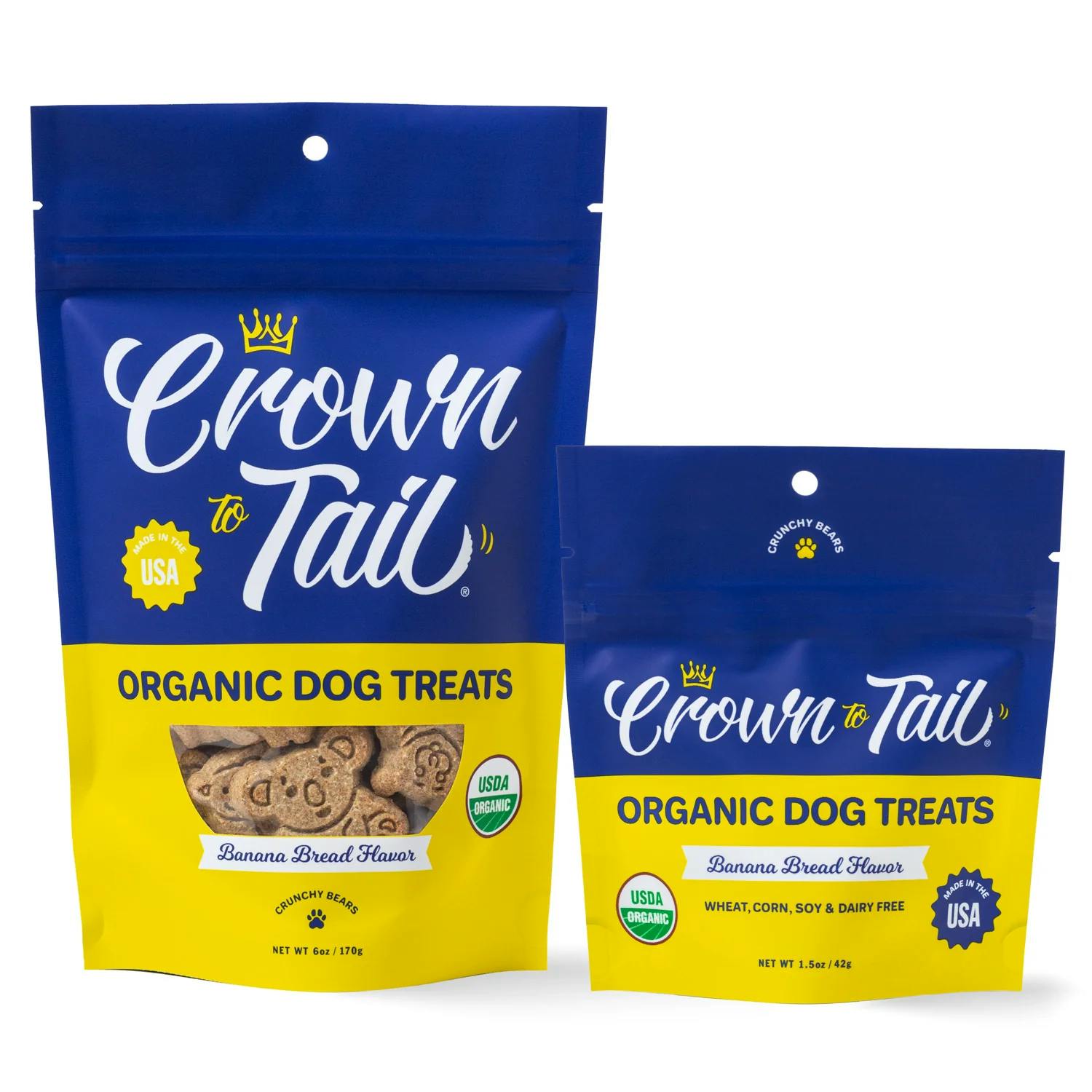 CROWN TO TAIL ORGANIC BANANA BREAD CRUNCHY DOG TREATS - Image 0