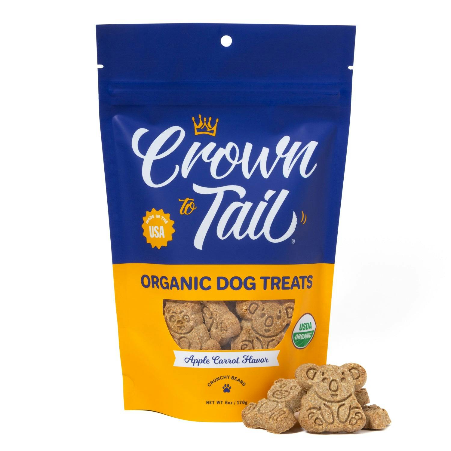 CROWN TO TAIL ORGANIC APPLE CARROT CRUNCHY DOG TREATS - Image 0