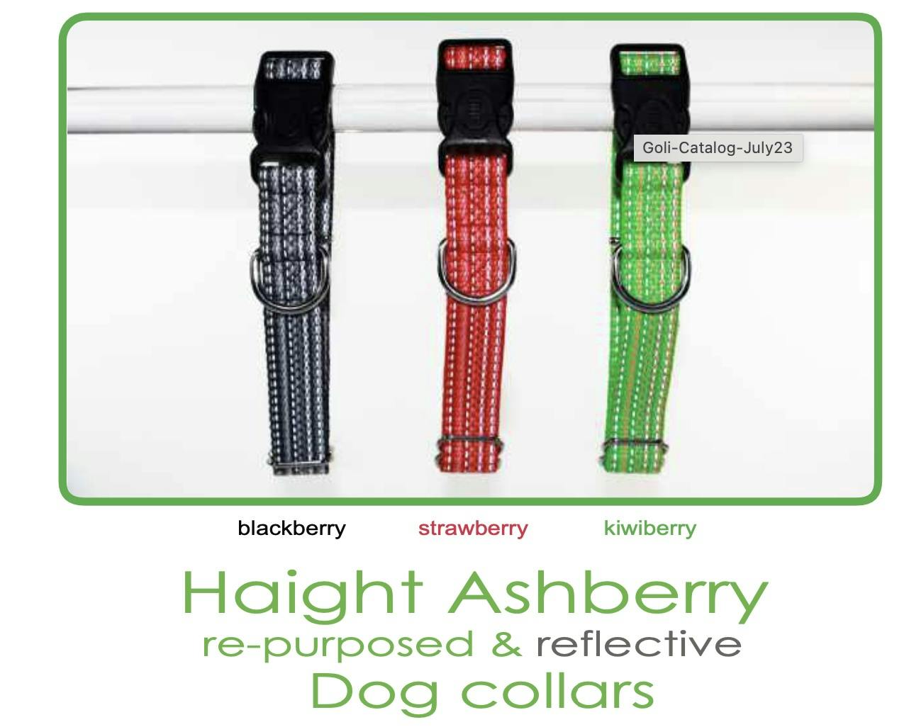 Dog Collar - Haight Ashberry Repurposed & Reflective