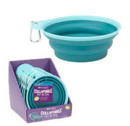Casey's Collapsible Bowls - Aqua Collapsible Bowl - 6.25"L x 6.5D" x 7"H (Inner Pack: 1)