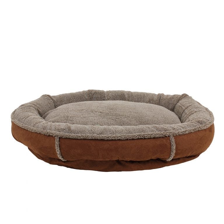 Faux Suede & Tipped Berber Round Comfy Cup®  + Memory Foam - Image 0